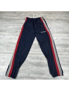 VTG Converse Track Pants Mens Large Navy Blue Taped Shiny Dazzle Sweats Jog 90s